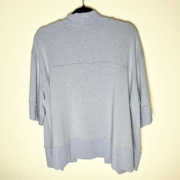 Athleta Lotus Wrap Blue Open Front Cardigan Sweater Women's Size S/M Str… - Picture 2 of 8